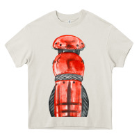 Cream red leg guard fa element Heavy Core Tee - FaDigitalArtStudio