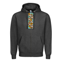 Charcoal Heather fall gnomes pen wrap 1 Zipper Hoodie - Artiststas