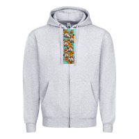 Heather Grey fall gnomes pen wrap 1 Zipper Hoodie - Artiststas