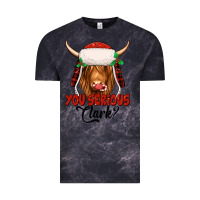 Cloud Black you serious clark highland cow Vintage Tee - Jasminsmagicworld