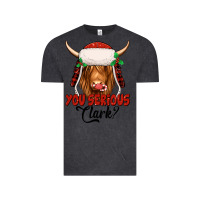 Vintage Black you serious clark highland cow Vintage Tee - Jasminsmagicworld
