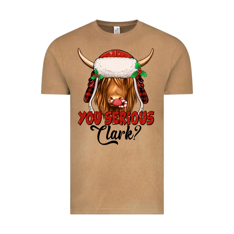 You Serious Clark Highland Cow Vintage Tee by Jasminsmagicworld | Teevron