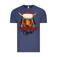 Vintage Denim you serious clark highland cow Vintage Tee - Jasminsmagicworld