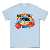 Dusty Blue back to school hello fifth grade 3200x2400 Classic Tee - AdoDesignShop