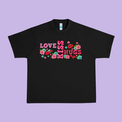 Floral Love And Kiss Urban Heavy Tee Designed By Adodesignshop