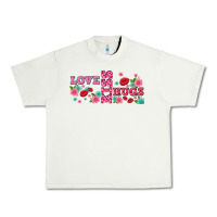 Pistachio floral love and kiss Urban Heavy Tee - AdoDesignShop