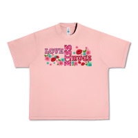 Salmon floral love and kiss Urban Heavy Tee - AdoDesignShop