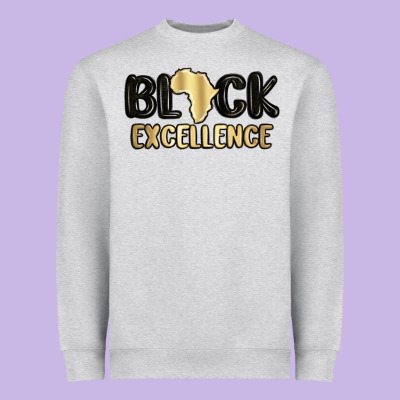 Black Excellence Heavyweight Sweatshirt Designed By Maliassmallbusiness