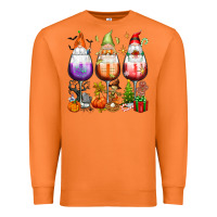 Carrot Hallothanksmas wine glasses and gnomes Premium Sweatshirt - texasbilliewilder