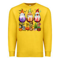 Lemon Hallothanksmas wine glasses and gnomes Premium Sweatshirt - texasbilliewilder