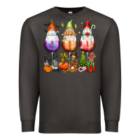 Smoke Hallothanksmas wine glasses and gnomes Premium Sweatshirt - texasbilliewilder