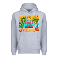 Heather Grey life is better with at the beach Premium Hoodie - TumblerDesignByShophia