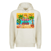 Oatmeal Heather life is better with at the beach Premium Hoodie - TumblerDesignByShophia