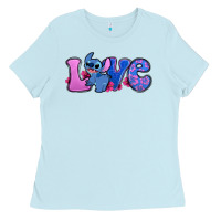 Baby Blue love stitch Ladies Tee - Zillion Design Studio
