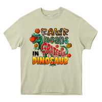 Mossy rawr means grateful in dinosaur Heavy Core Tee - CowhideDigitalArt