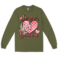 Army Green love season Long Sleeve Tee - MaliasSmallBusiness