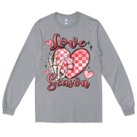 Heather Grey love season Long Sleeve Tee - MaliasSmallBusiness