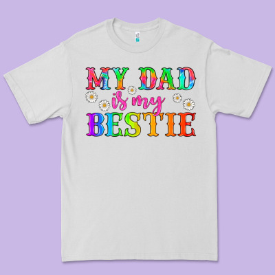 My Dad Is My Bestie Premium Tee Designed By Hra Design Shop