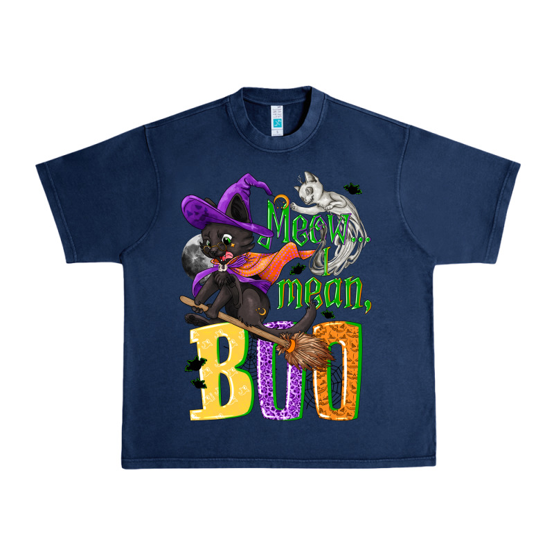 Meow I Mean, Boo Halloween Urban Heavy Tee by NancyCooperArtShop | Teevron