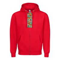 Red fall gnomes pen wrap 2 Zipper Hoodie - Artiststas