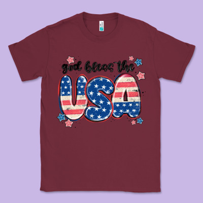 God Bless America Classic Tee Designed By Maliassmallbusiness