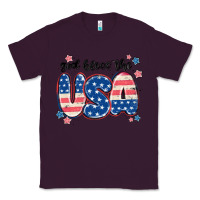 Plum god bless america Classic Tee - MaliasSmallBusiness
