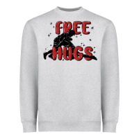 Heather Grey free hugs Heavyweight Sweatshirt - MaliasSmallBusiness