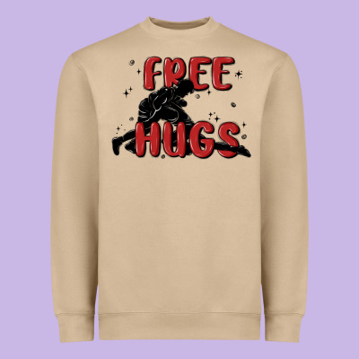 Free Hugs Heavyweight Sweatshirt Designed By Maliassmallbusiness