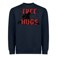 Navy free hugs Heavyweight Sweatshirt - MaliasSmallBusiness