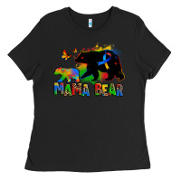 Black mama bear autism Ladies Tee - Zillion Design Studio
