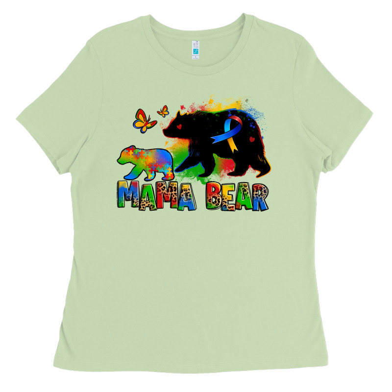 Mama Bear Autism Ladies Tee by Zillion Design Studio | Teevron