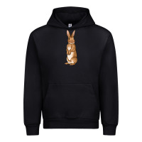 Black Bunny Easter Urban Hoodie - OliviaCreatesArt