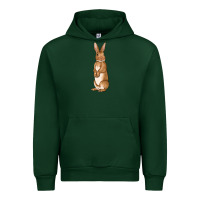 Forest Green Bunny Easter Urban Hoodie - OliviaCreatesArt
