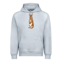Heather Grey Bunny Easter Urban Hoodie - OliviaCreatesArt
