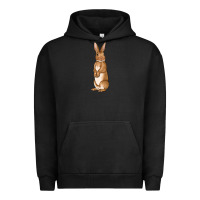Pigment Black Bunny Easter Urban Hoodie - OliviaCreatesArt