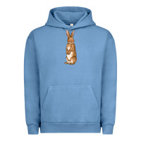 Pigment Pebble Blue Bunny Easter Urban Hoodie - OliviaCreatesArt