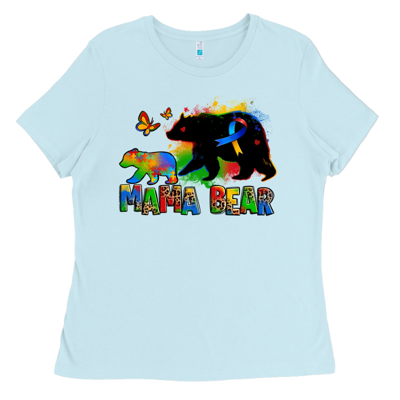 Mama Bear Autism Ladies Tee by Zillion Design Studio | Teevron
