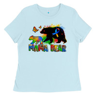 Baby Blue mama bear autism Ladies Tee - Zillion Design Studio