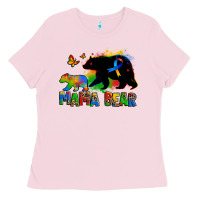 Bubblegum Pink mama bear autism Ladies Tee - Zillion Design Studio