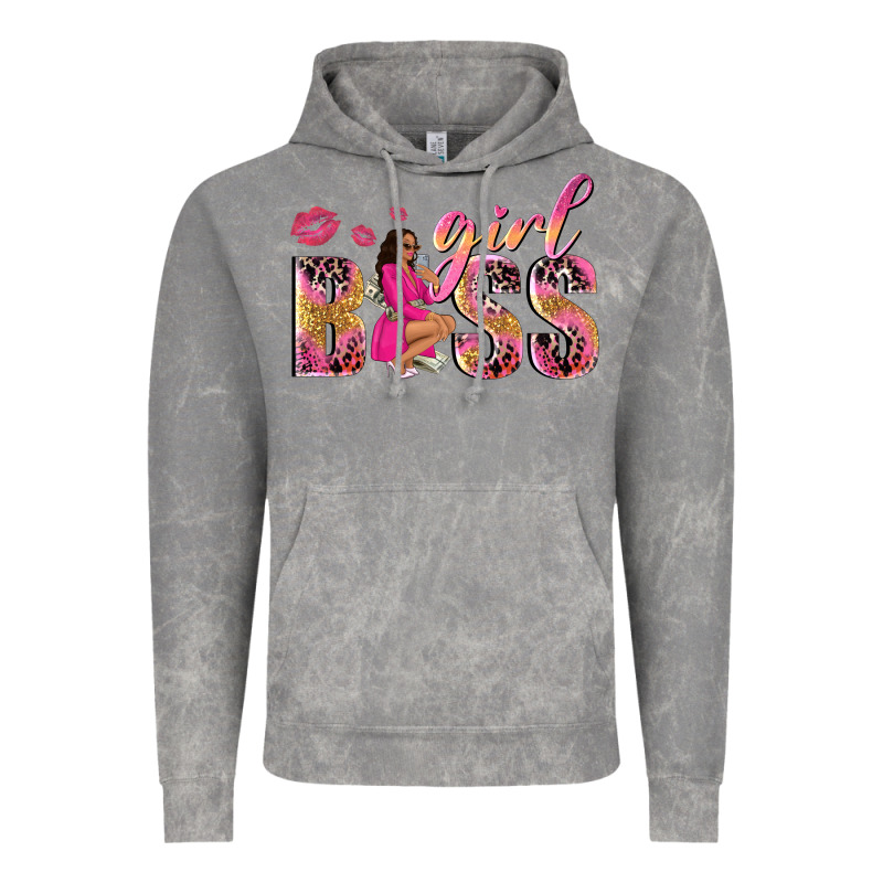 Girl Boss Afro Black Woman Vintage Hoodie by NancyCooperArtShop | Teevron