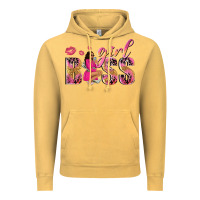 Vintage Mustard girl boss afro black woman Vintage Hoodie - NancyCooperArtShop