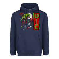 Navy Christmas Character Heavyweight Hoodie - NancyCooperArtShop