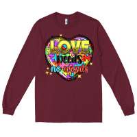 Burgundy Love needs no words Long Sleeve Tee - NancyCooperArtShop