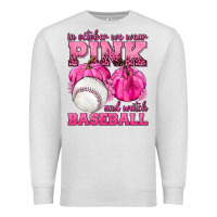 Oatmeal Heather In October We Wear Pink and Watch Baseball Premium Sweatshirt - texasbilliewilder