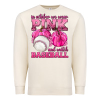 Sandshell In October We Wear Pink and Watch Baseball Premium Sweatshirt - texasbilliewilder