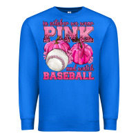 True Royal In October We Wear Pink and Watch Baseball Premium Sweatshirt - texasbilliewilder