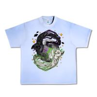 Grape Ice Magical cats ghost with moon Halloween Urban Heavy Tee - NancyCooperArtShop