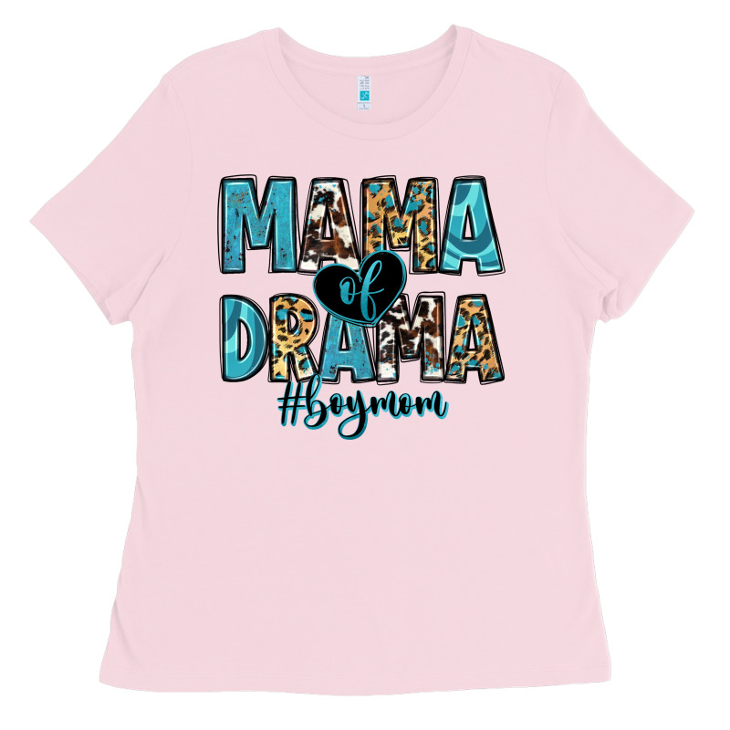 Mama Of Drama Boy Mom Ladies Tee by Zillion Design Studio | Teevron