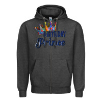 Charcoal Heather birthday prince Zipper Hoodie - Artiststas