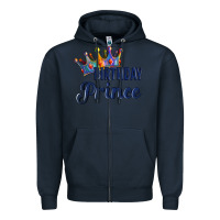 Navy birthday prince Zipper Hoodie - Artiststas